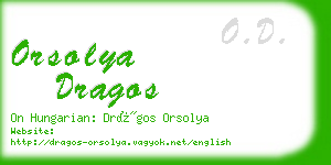 orsolya dragos business card